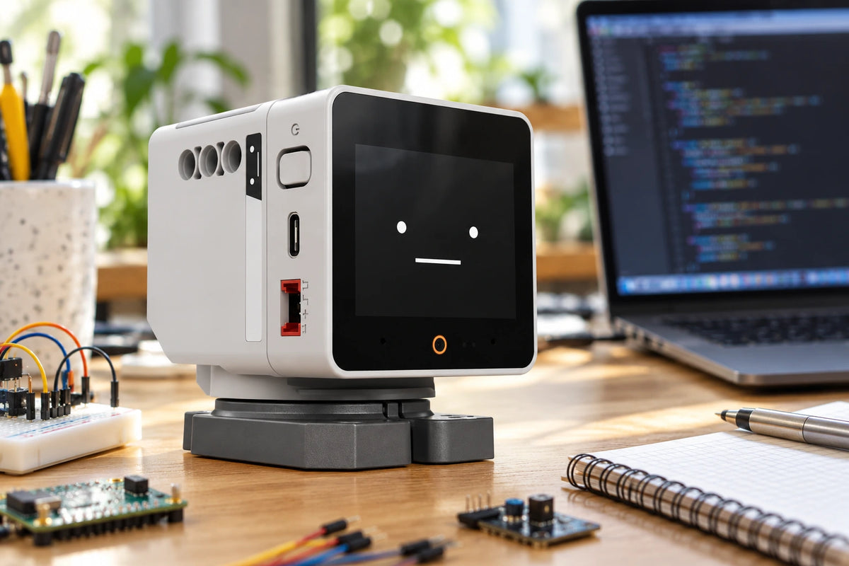 Illustrative Nivli development setup beside a laptop