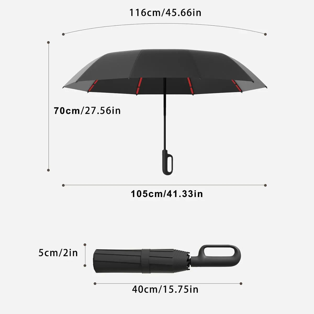 Automatic folding umbrella detail 2