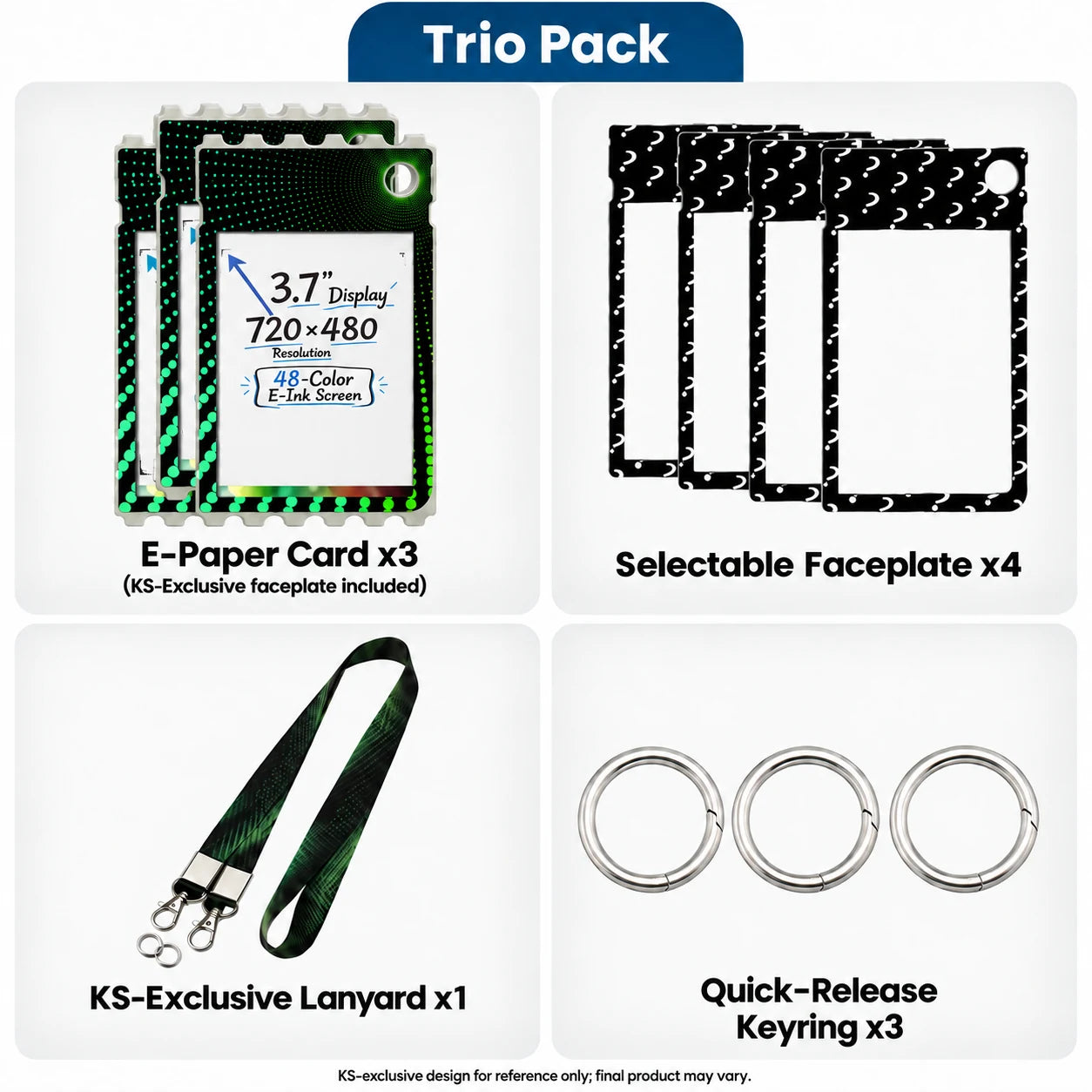 Standard Trio Pack contents