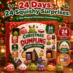 🎄 24-Day Christmas Dumpling Squishy Advent Calendar – 24 Mini Surprise Toys