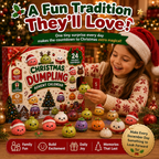 🎄 24-Day Christmas Dumpling Squishy Advent Calendar – 24 Mini Surprise Toys