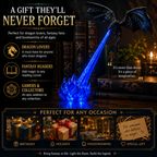 🔥 HOT SALE 🐉| 3D Fire-Breathing Dragon LED Display – Fantasy Bookshelf Decor with Glowing Flame