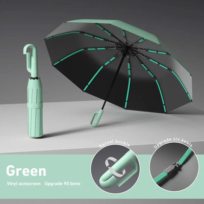 Automatic Folding Umbrella with Loop Buckle