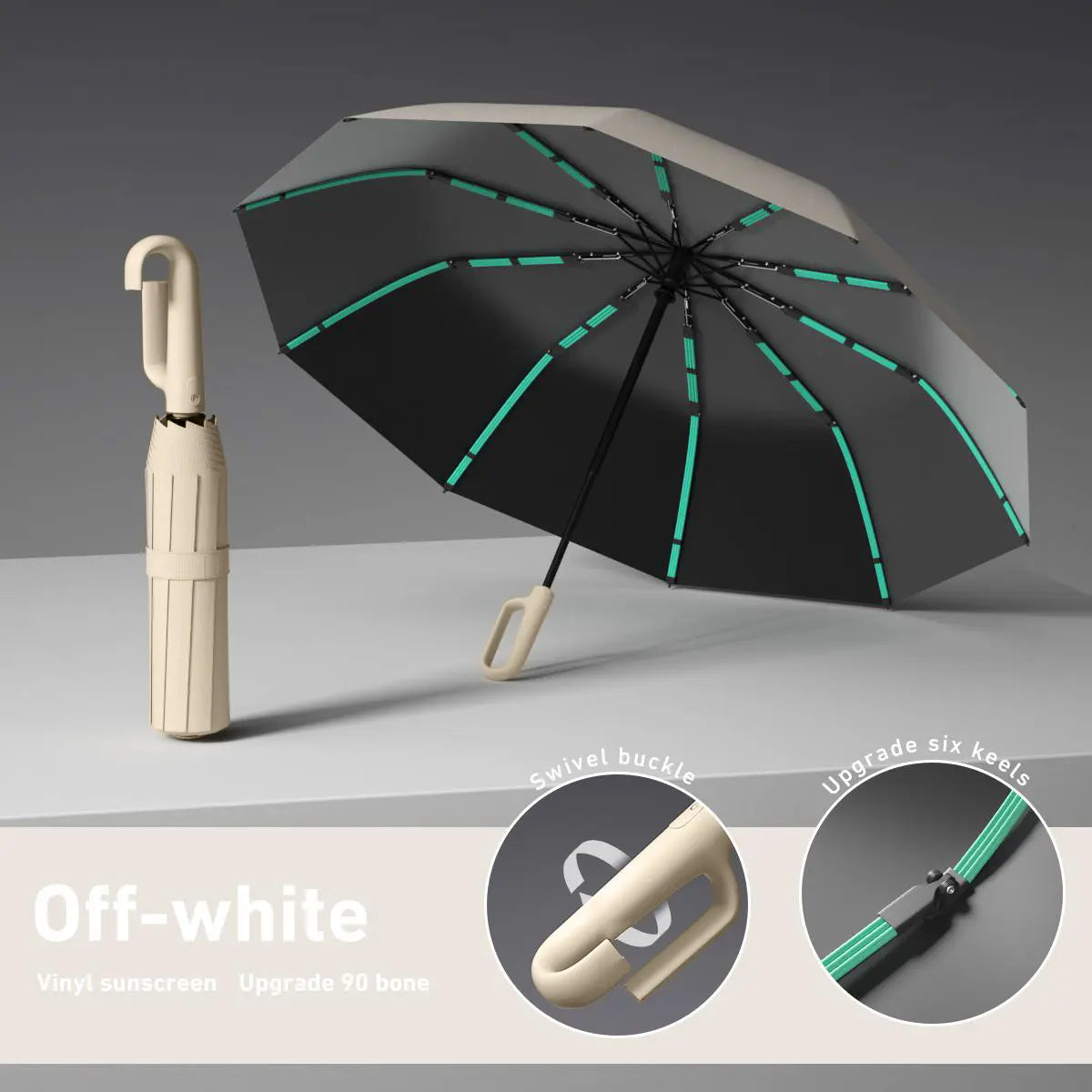 Automatic Folding Umbrella with Loop Buckle