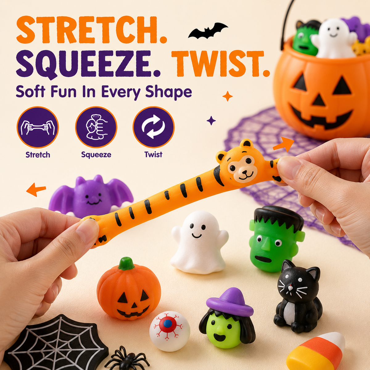 Halloween Mochi Squishy Toys