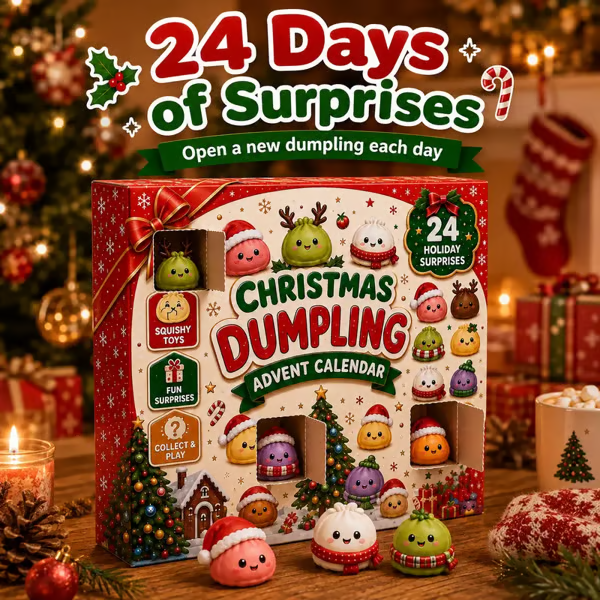 2026 Dumpling Squishy Advent Calendar – 24 Days of Christmas Surprises