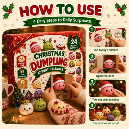 2026 Dumpling Squishy Advent Calendar – 24 Days of Christmas Surprises