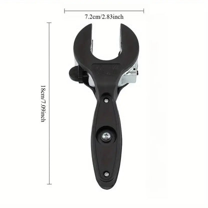 Ratchet Pipe Cutter, 1-Handed Grip Pipe Cutter for 5/16"-1-1/8" Steel/Copper/Alum Pipes, Metal Cutting Tool