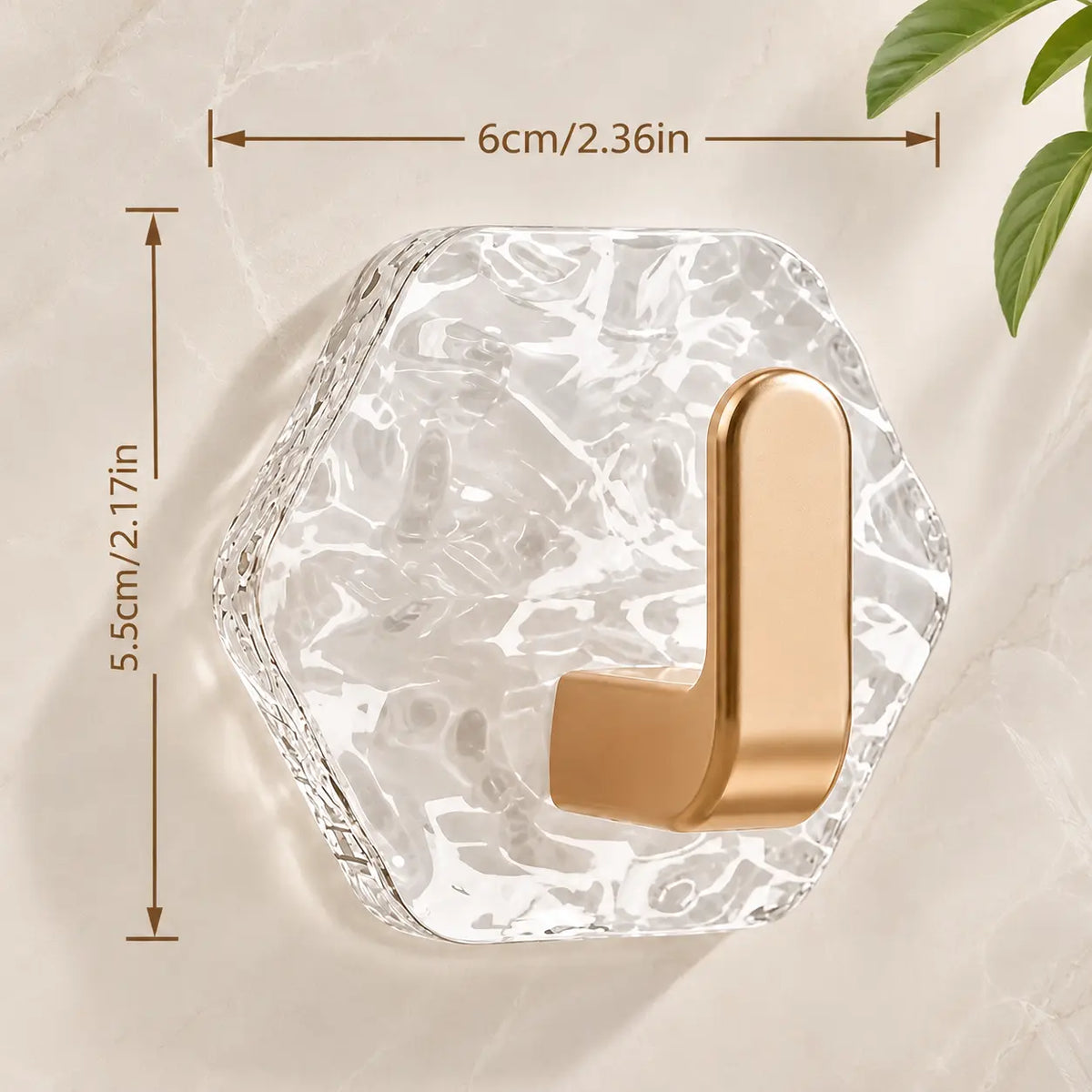 10 Pieces Adhesive Wall Hook Crystals Clear Without Nails Required Accessory for Towels Robes Kitchenwares Daily Use Acrylic Adhesive Wardrobes Hook