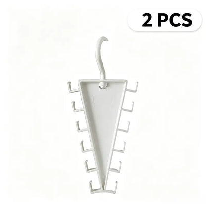 360° Rotatable V-Shaped Closet Organizer Hanger, Double-Sided Space-Saving Rack with 12 Hooks