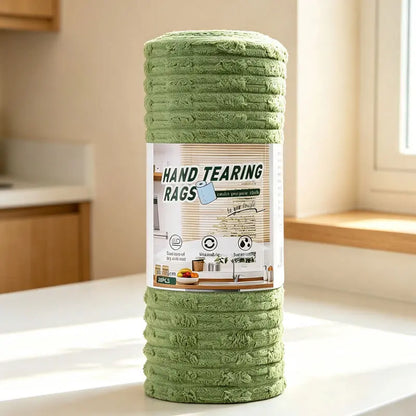 20-Piece Reusable Tear-Away Microfiber Cleaning Cloth Roll