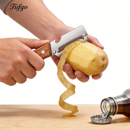Effortless Ergonomic Fruit & Vegetable Peeler with Built-in Bottle Opener