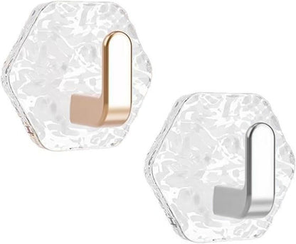 10 Pieces Adhesive Wall Hook Crystals Clear Without Nails Required Accessory for Towels Robes Kitchenwares Daily Use Acrylic Adhesive Wardrobes Hook