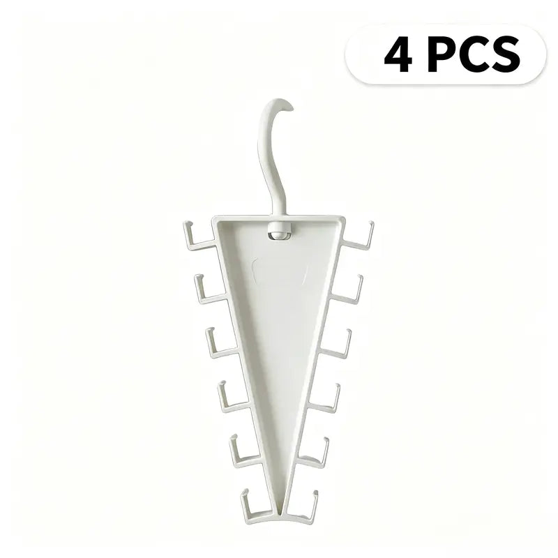 360° Rotatable V-Shaped Closet Organizer Hanger, Double-Sided Space-Saving Rack with 12 Hooks