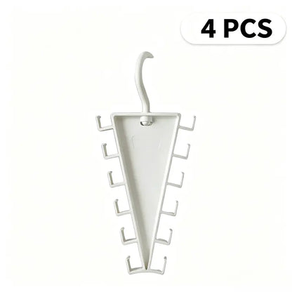 360° Rotatable V-Shaped Closet Organizer Hanger, Double-Sided Space-Saving Rack with 12 Hooks