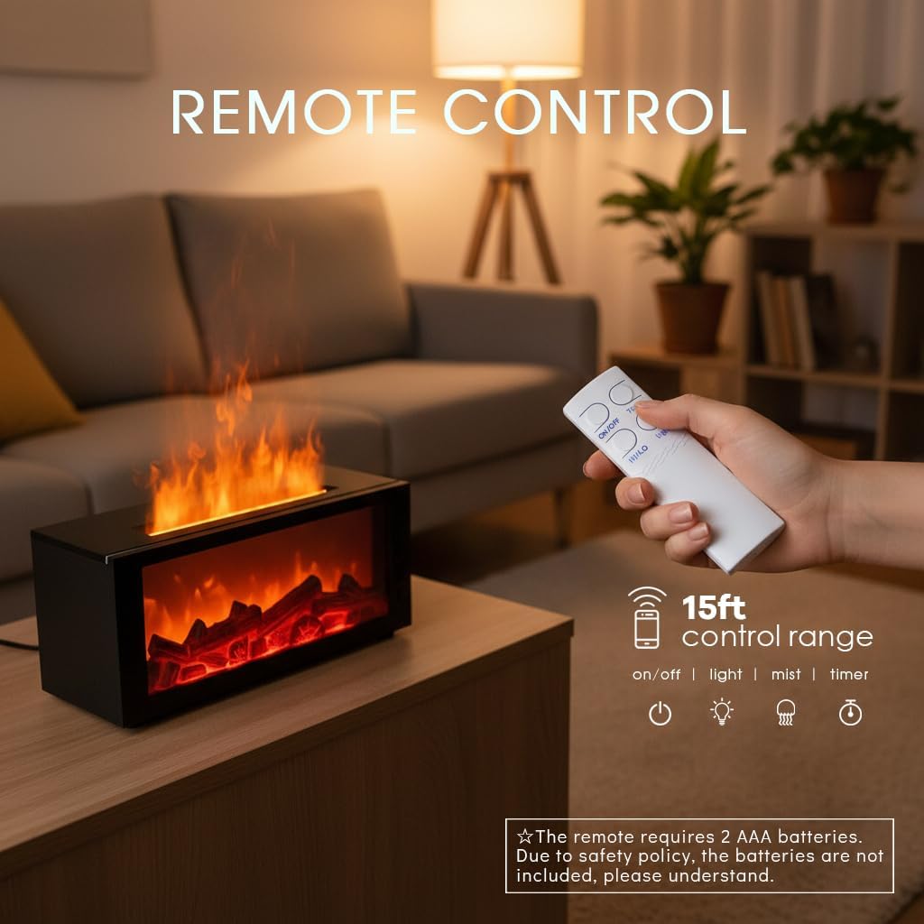 【Limited Time Buy 3 Get 1 Free】Waterless Flame Essential Oil Diffuser Quiet Home Aromatherapy