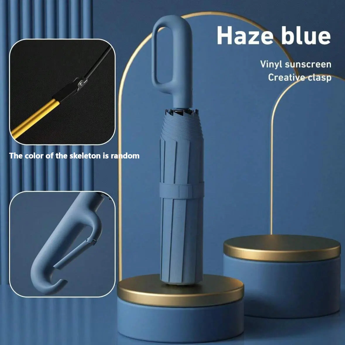 Automatic Folding Umbrella with Loop Buckle