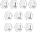 10 Pieces Adhesive Wall Hook Crystals Clear Without Nails Required Accessory for Towels Robes Kitchenwares Daily Use Acrylic Adhesive Wardrobes Hook
