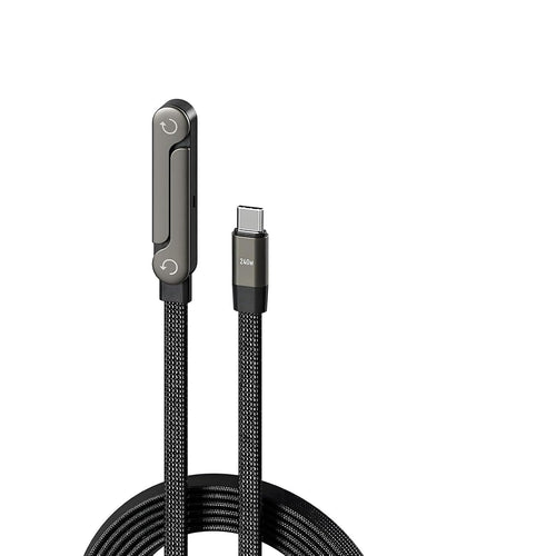 USB-C cable with integrated viewing stand