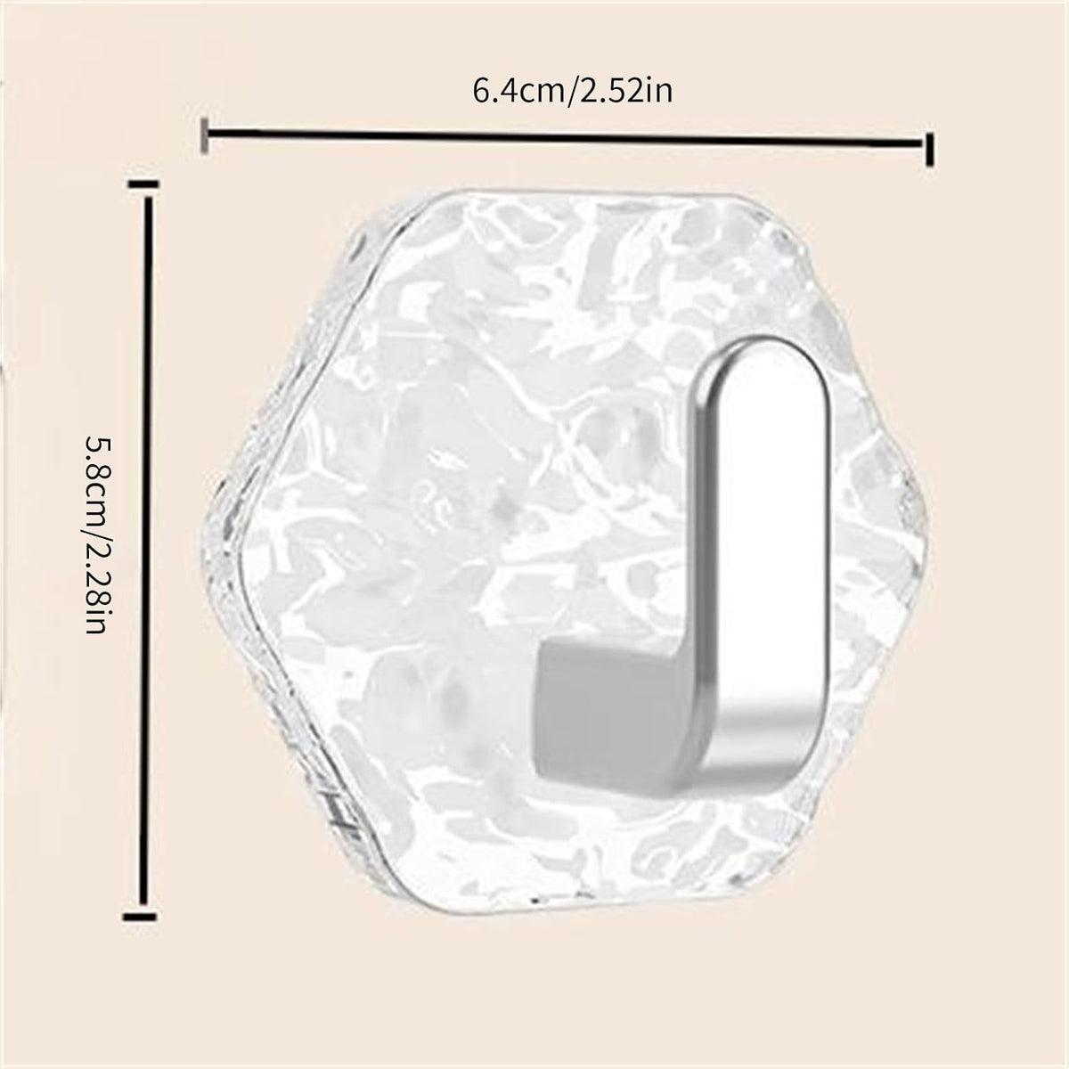 10 Pieces Adhesive Wall Hook Crystals Clear Without Nails Required Accessory for Towels Robes Kitchenwares Daily Use Acrylic Adhesive Wardrobes Hook