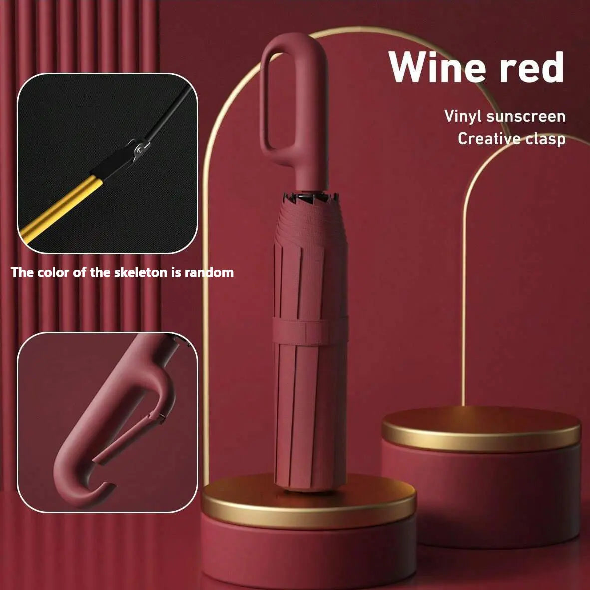 Automatic Folding Umbrella with Loop Buckle