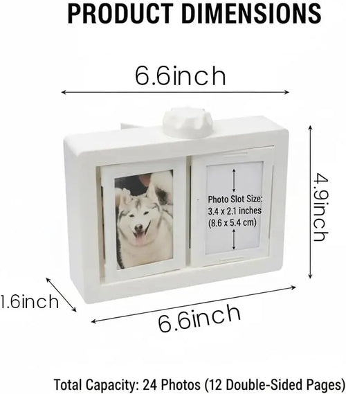 Minimalist Rotating Photo Frame Box 24-Photo Organizer