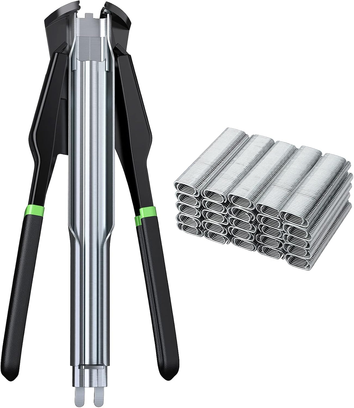 Proster Hog Ring Pliers Kit with 2500pcs Rings Auto-Feed 50pcs Magazine