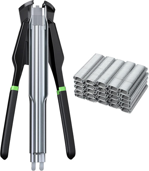 Proster Hog Ring Pliers Kit with 2500pcs Rings Auto-Feed 50pcs Magazine