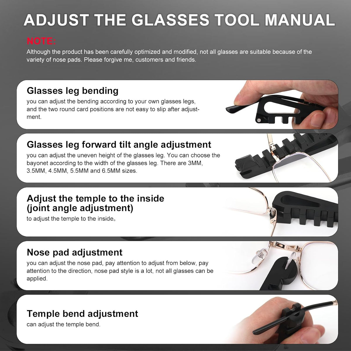 Eyeglasses frame adjustment tool 😍 Buy one get one free 😍