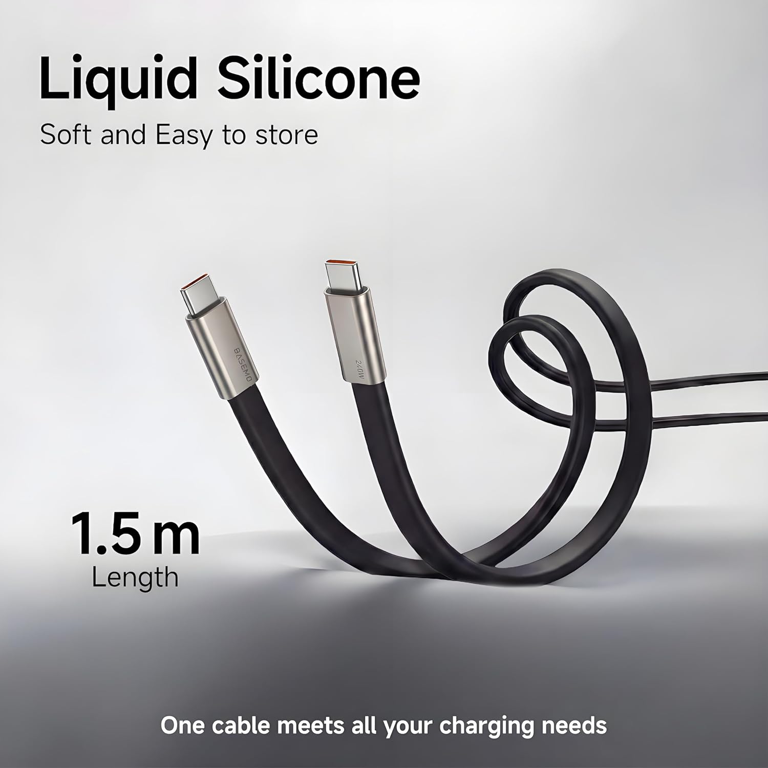 2-in-1 240W Invisible Holder Charger Cable with Stand for Desk