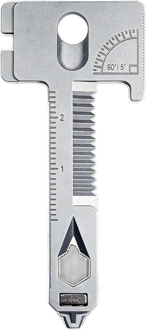 17 in 1 Multifunction Tool Keychain Mini Kit Zinc Alloy Tool Compact Tool for Keys Outdoor Camping Travel Car Emergency Home Daily Repair