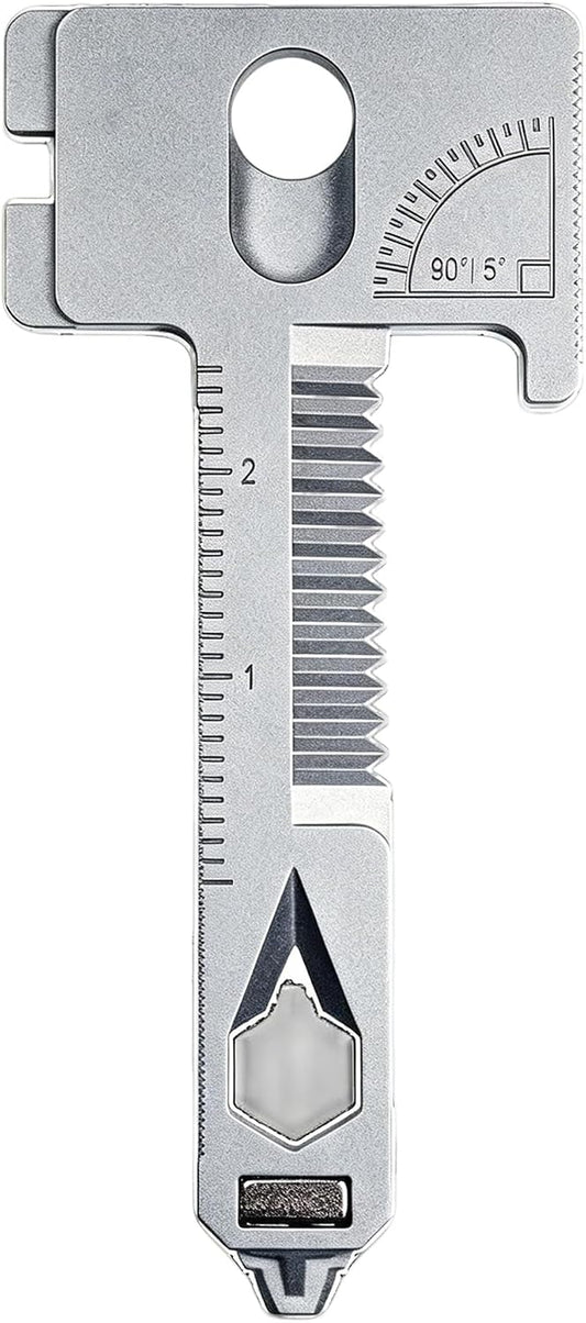 17 in 1 Multifunction Tool Keychain Mini Kit Zinc Alloy Tool Compact Tool for Keys Outdoor Camping Travel Car Emergency Home Daily Repair