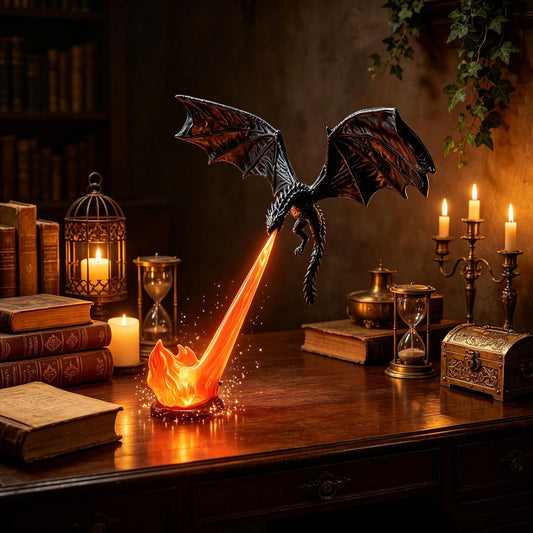 This Fire-Breathing Dragon Turns Any Bookshelf Into a Magical Fantasy World 🐉🔥