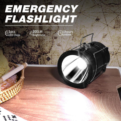 Solar Camping Lantern 4-Pack Rechargeable LED