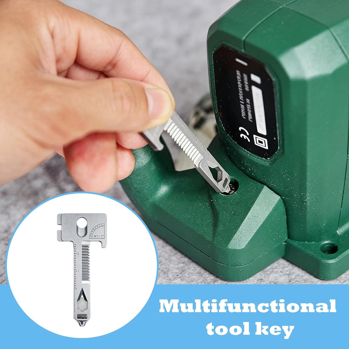 17 in 1 Multifunction Tool Keychain Mini Kit Zinc Alloy Tool Compact Tool for Keys Outdoor Camping Travel Car Emergency Home Daily Repair