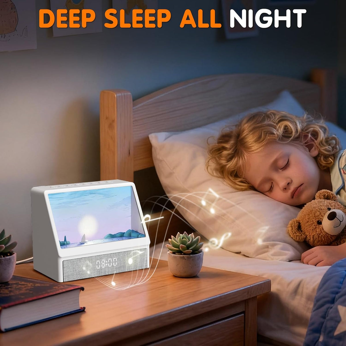ENONCI Sunrise Alarm Clock Wake-up Light White Noise Bluetooth Connectivity Remote Button Control Natural Sound Sunrise Sunset Simulation Adjustable Brightness Christmas Birthday Gift for Friend