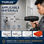🔧Drill-Powered Broken Pipe Thread Extractor – Universal 1/2", 3/4" & 1" Broken Pipe Nipple Remover Tool