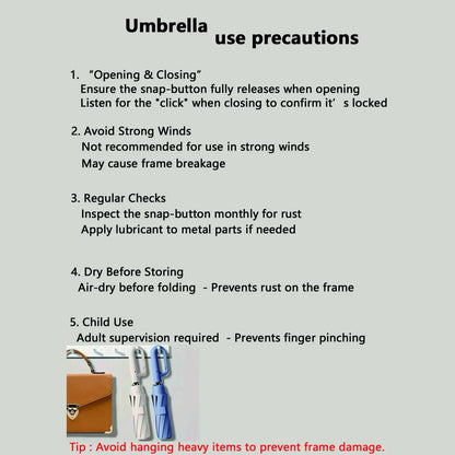 Automatic Folding Umbrella with Loop Buckle