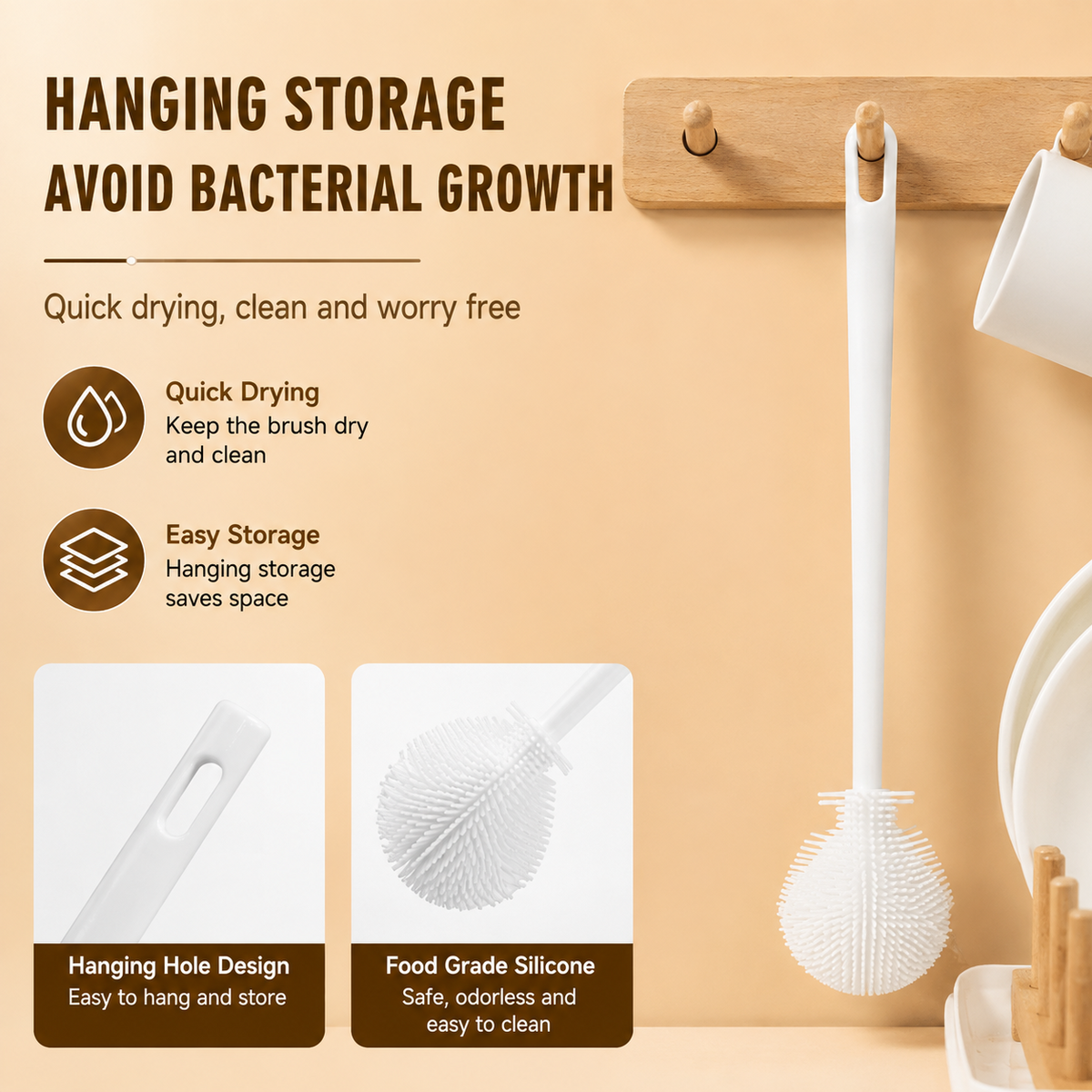 360° Flexible Silicone Bottle Brush – Deep Clean Every Corner with Ease 🧼