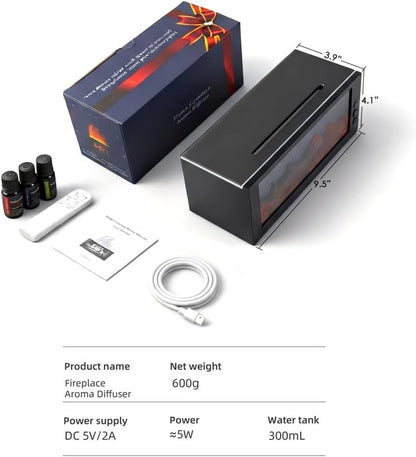 300ml Flame Air Humidifier and Essential Oil Diffuser