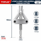 🔧Drill-Powered Broken Pipe Thread Extractor – Universal 1/2", 3/4" & 1" Broken Pipe Nipple Remover Tool