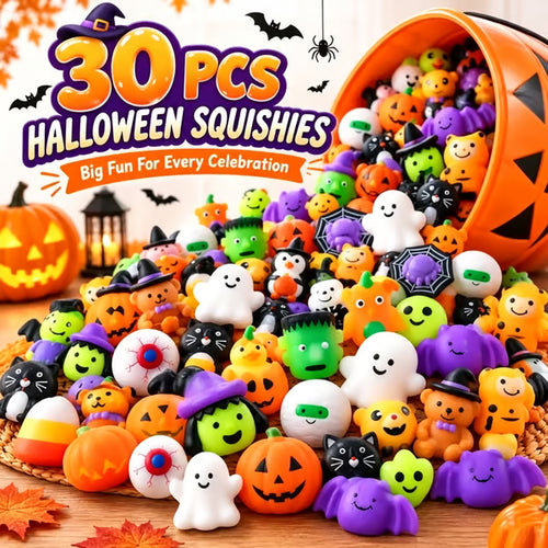 Halloween Mochi Squishy Toys – Cute Sensory Party Favors & Goodie Bag Fillers