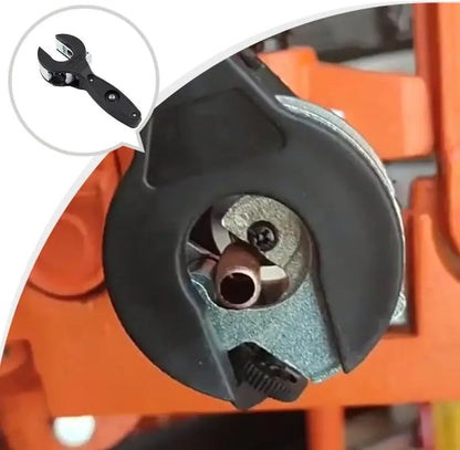 Ratchet Pipe Cutter, 1-Handed Grip Pipe Cutter for 5/16"-1-1/8" Steel/Copper/Alum Pipes, Metal Cutting Tool