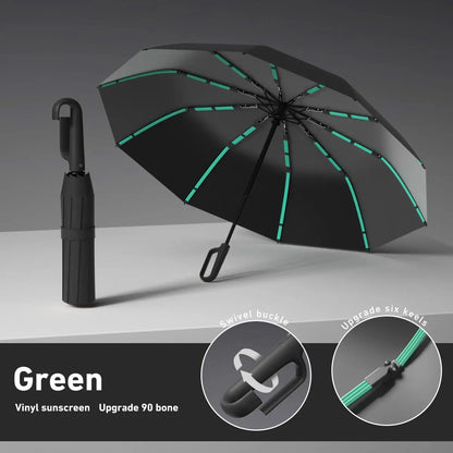 Automatic Folding Umbrella with Loop Buckle