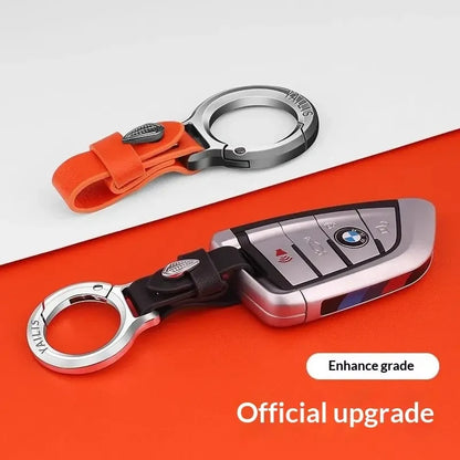 New Upgraded Zinc Alloy Keychain with Leather Strap Stylish