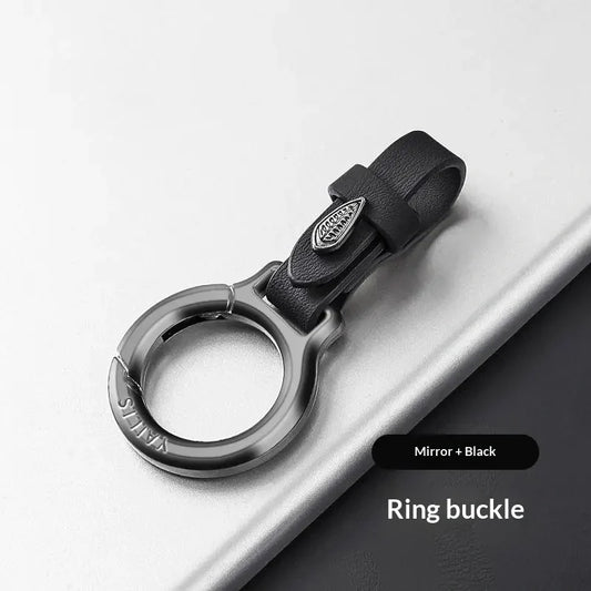 New Upgraded Zinc Alloy Keychain with Leather Strap Stylish