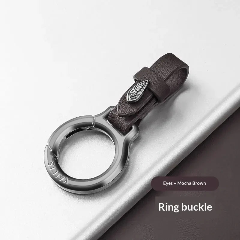 New Upgraded Zinc Alloy Keychain with Leather Strap Stylish