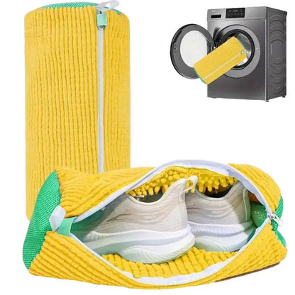 Shoe Washing Bag for Washing Machine with Protective Mesh & Zipper