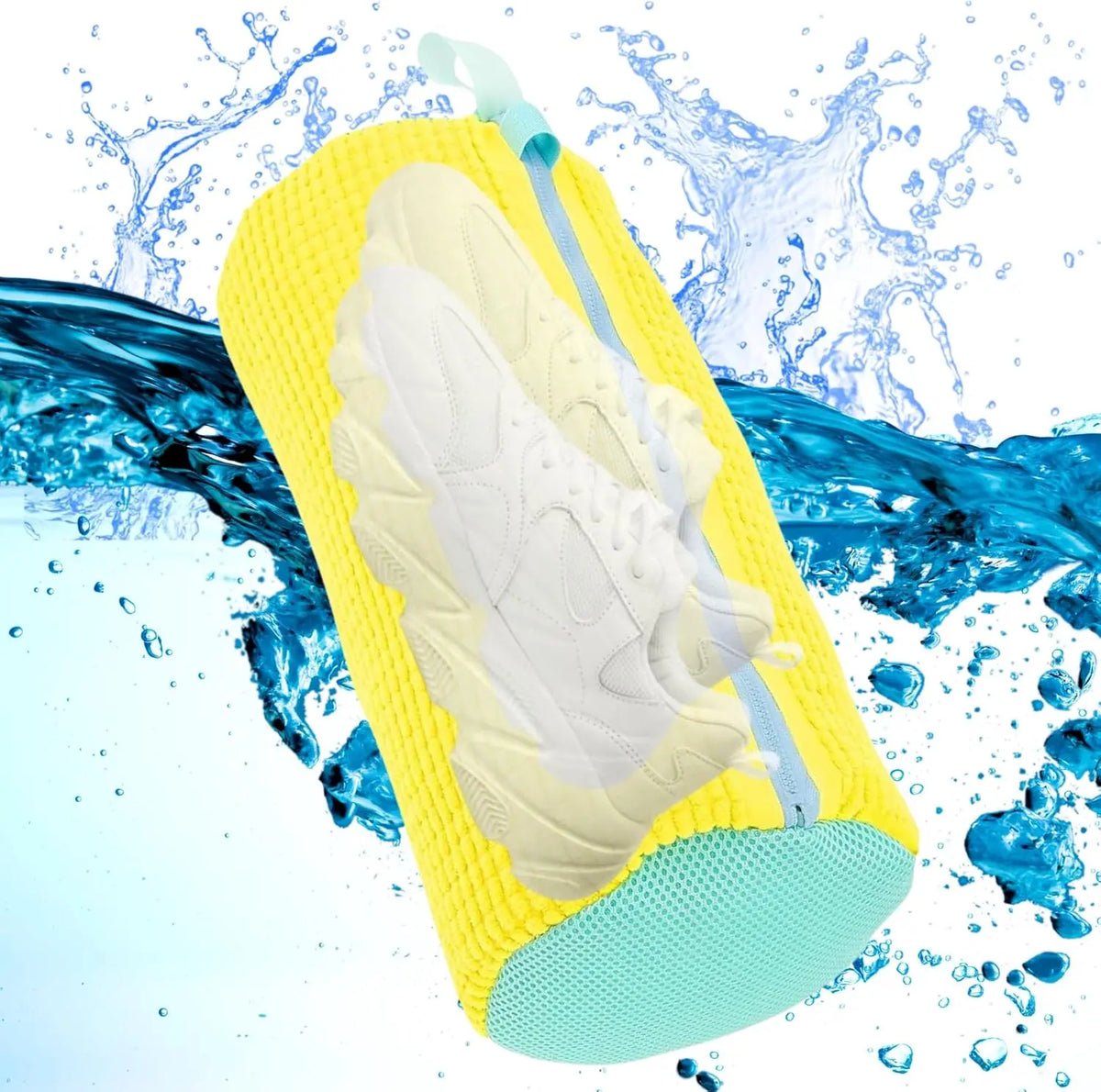Shoe Washing Bag for Washing Machine with Protective Mesh & Zipper