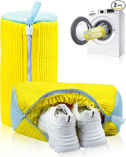 Shoe Washing Bag for Washing Machine with Protective Mesh & Zipper